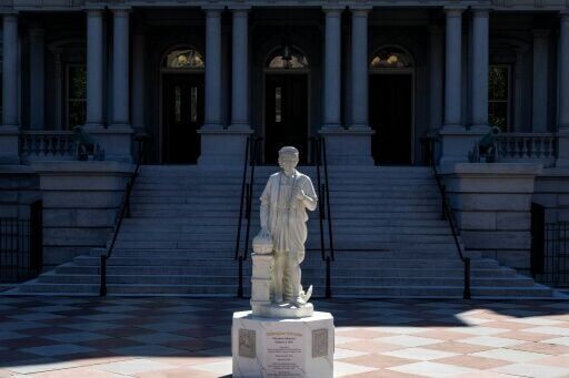 A statue of Christopher Columbus now stands near the White House at the Eisenhower Executive Office Building