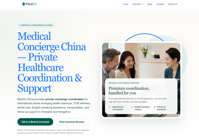 MedonChina Launches Health Checkup and Wellness Travel Concierge Service for International Visitors in China