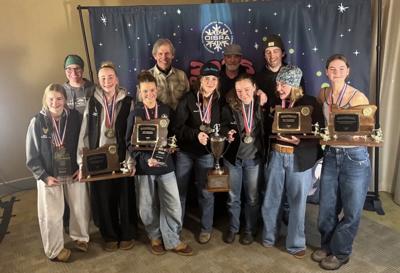 The Hood River Valley girls alpine team at the March 6 championship.