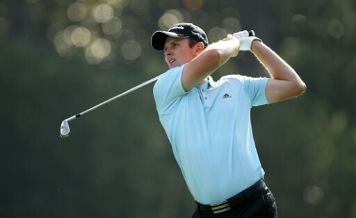 England's Justin Rose was among the leaders with an early tee time in the second round of the 90th Masters