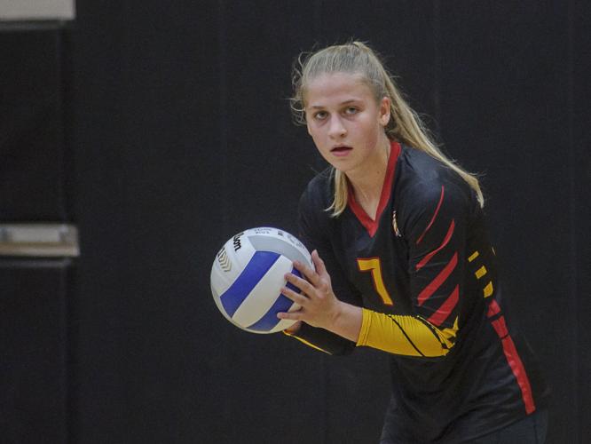 The Dalles volleyball versus Pendleton