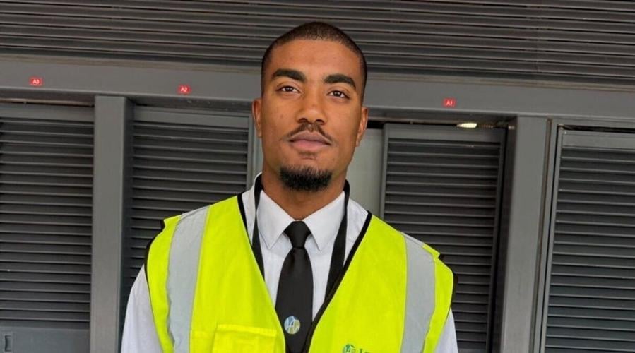 Security guard signs modelling contract after attention at London Fashion Week