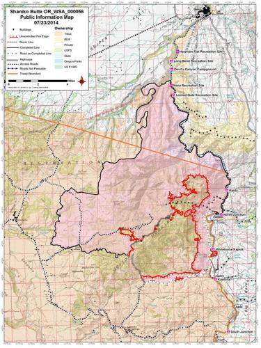 Shaniko Butte fire sees rain gain
