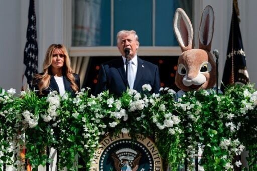 The president also gave remarks on the war during the annual White House Easter Egg Roll