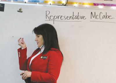 Rep. McCabe ‘Listening’ to Fourth Graders, Adults During White Salmon Stopovers