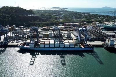 Balboa port on the Pacific side of the Panama Canal