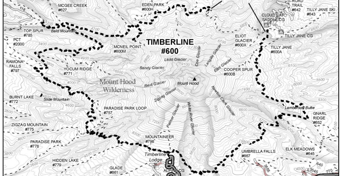 timberline trail map