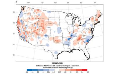 New map shows earthquake risk increase