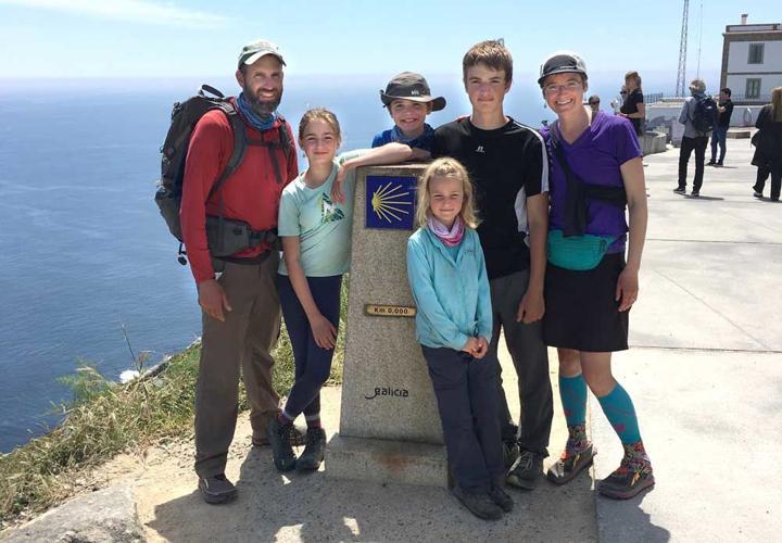 Hiking family