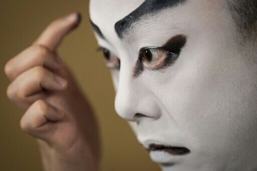The traditional Japanese performing art kabuki is celebrated for its striking makeup, elaborate costumes and wigs