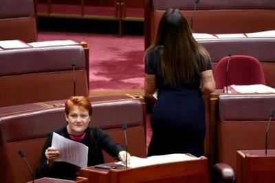 Australian One Nation Party Senator Pauline Hanson (L) has described Islam as "a culture and ideology that is incompatible with our own"