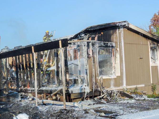 Odell mobile homes destroyed in fire Monday