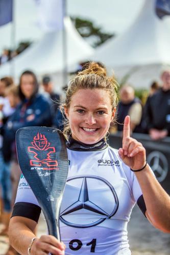Fiona Wylde near top of rankings after SUP World Cup win