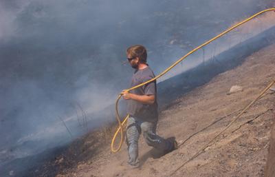 Grass fires sparked along Highway 197
