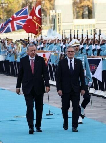 Erdogan and Starmer met at the presidential palace in Ankara