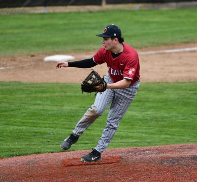 Evan Ortega delivers a pitch earlier this year.