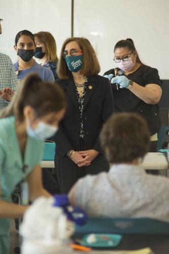 Oregon Gov. Kate Brown in Hood River