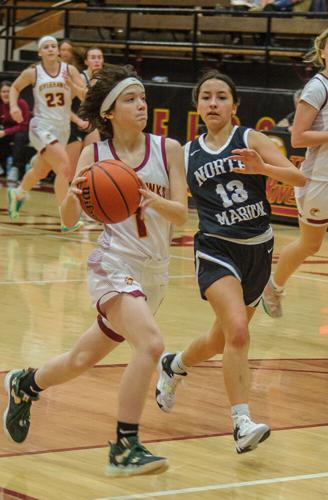 The Dalles girls basketball versus North Marion