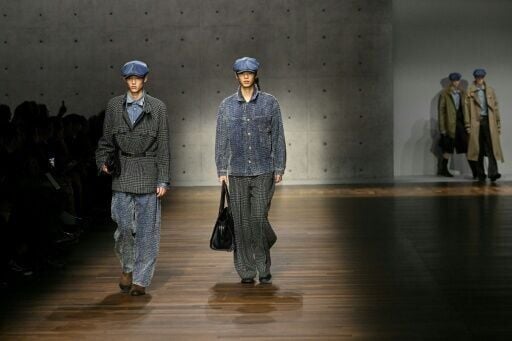 The Armani show featured a healthy dose of founder Giorgio's beloved 'greige'