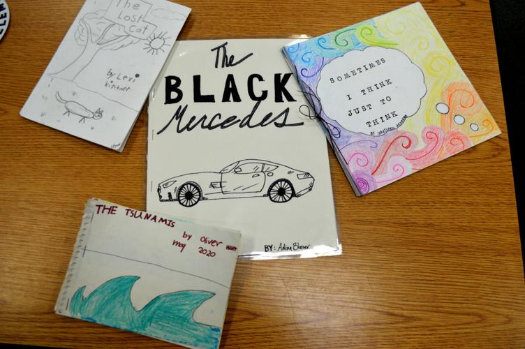Westside School young authors book covers.JPG