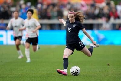 Rose Lavelle marked her 100th international appearance with the opening goal in the USA's 2-1 friendly win over Japan