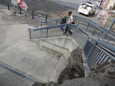 State Street surprise: Overlook plaza damaged