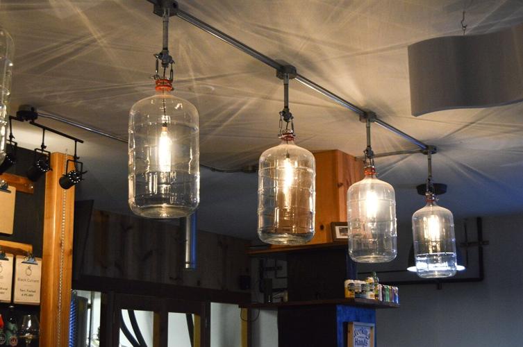 Working Hands carboys as lights just think it looks cool.JPG