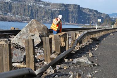 Multiple rock slides occur throughout the Gorge Wednesday and Thursday
