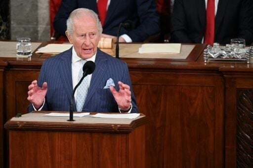 Britain's King Charles III earned applause from US lawmakers during key moments of his address to Congress at the US Capitol