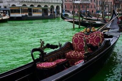 Climate activists poured dye into waters in 10 Italian cities