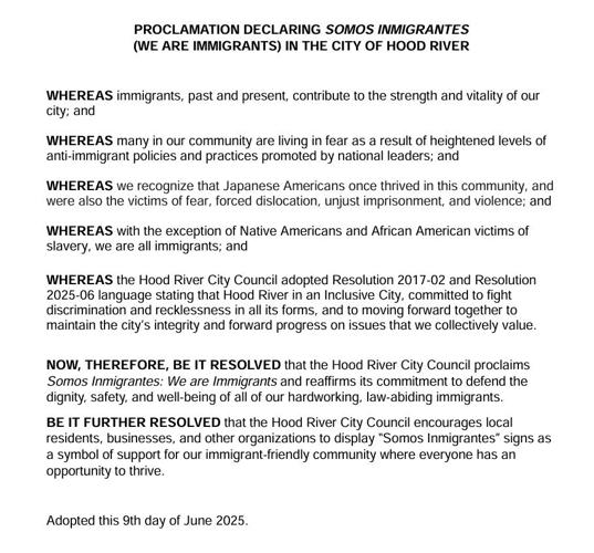 City proclamation