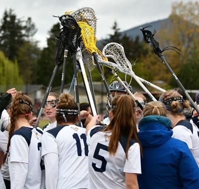 The Hood River Valley girls lacrosse team before a game earlier this year.