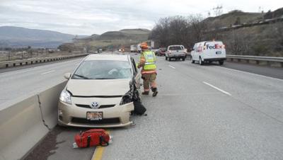 Wrong-way driver crashes on I-84