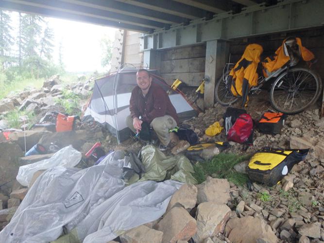 Hood River native Alex Titus, and fiancée, pass through town along epic Pan-American ride