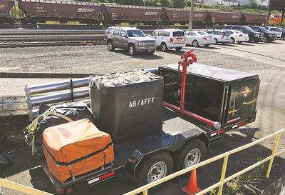 City Of Bingen receiving fire response trailer from BNSF