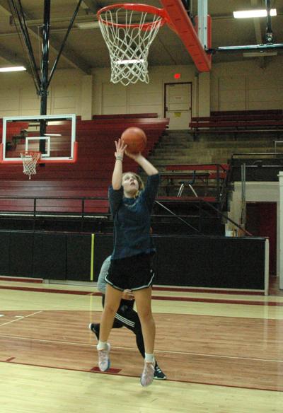 The Dalles girls basketball practice