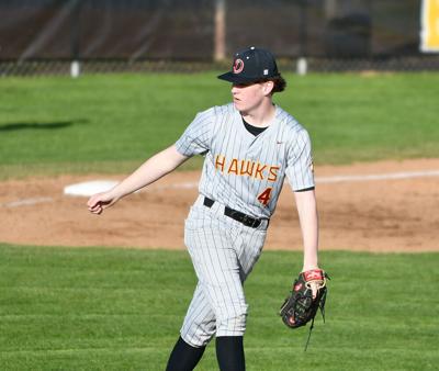 Riverhawk sophomore Gunner Bustos delivers a pitch earlier this year.