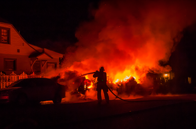 Fire consumes motorhome