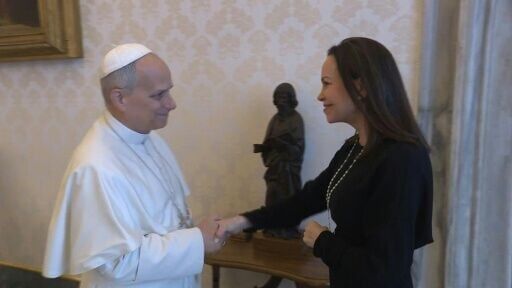 Pope receives Venezuela opposition's Machado at Vatican