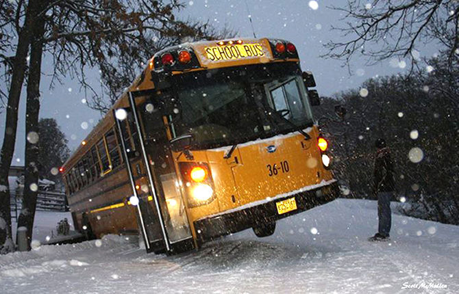 Winter arrives in gorge with a flurry