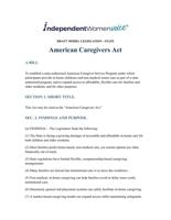 FNF - State Model American Caregivers Act