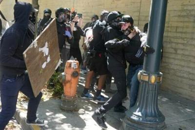 Antifa-aligned activists have frequently clashed with far-right protesters and police