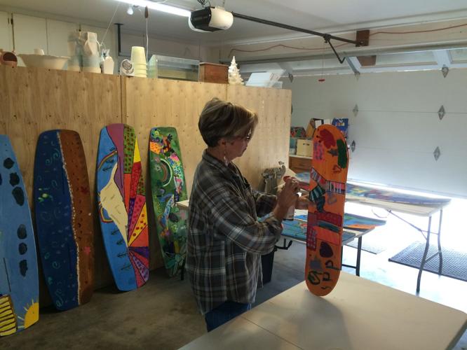 Creating for Camp Koru: Odell students’ kiteboard artwork auctioned at K4C this weekend