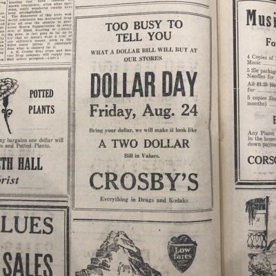 Dollar Day in 1923