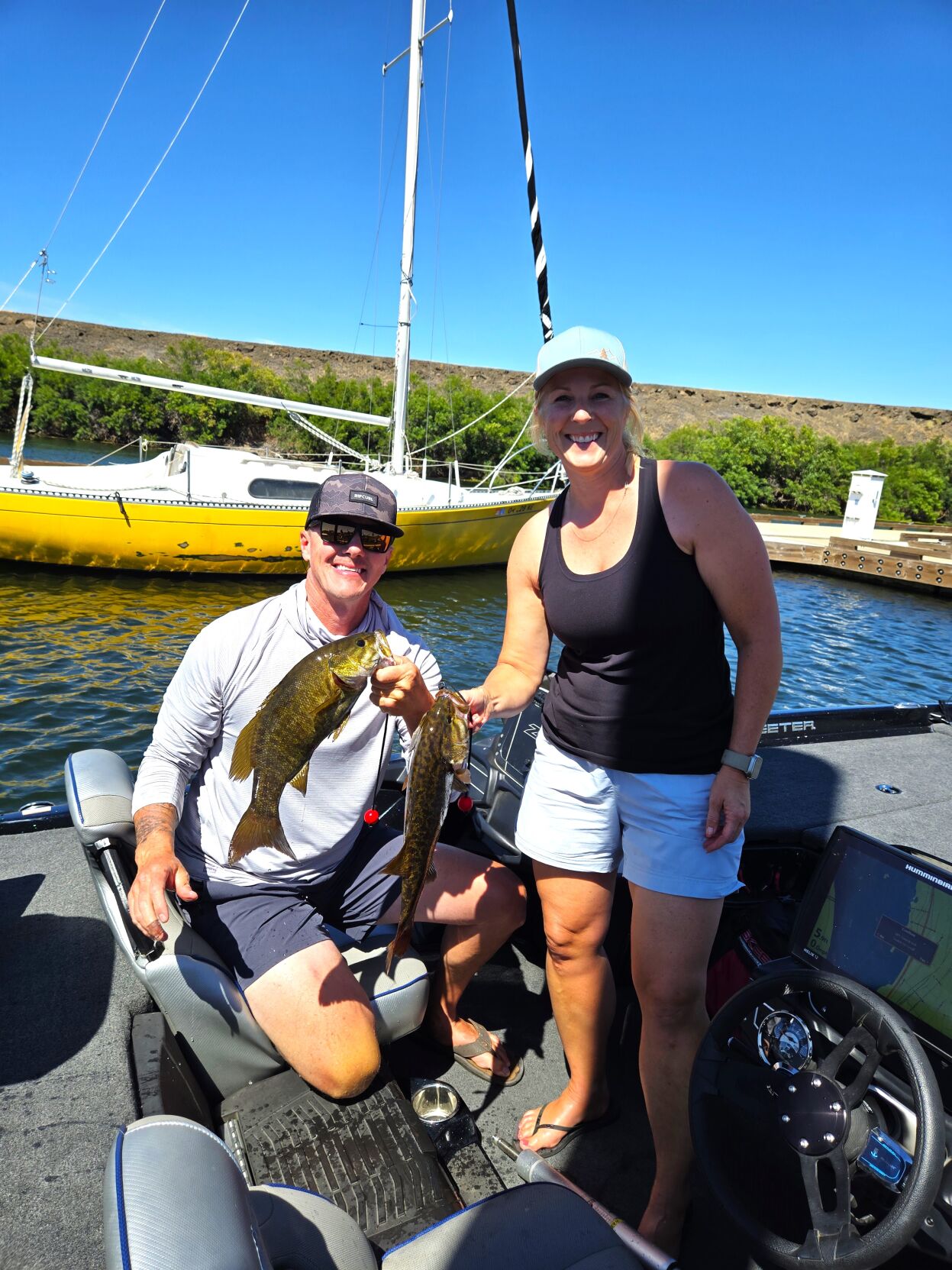 Samantha and Ryan Gerry with their limit.jpg