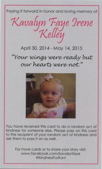 Kavalyn Kelley kindness card