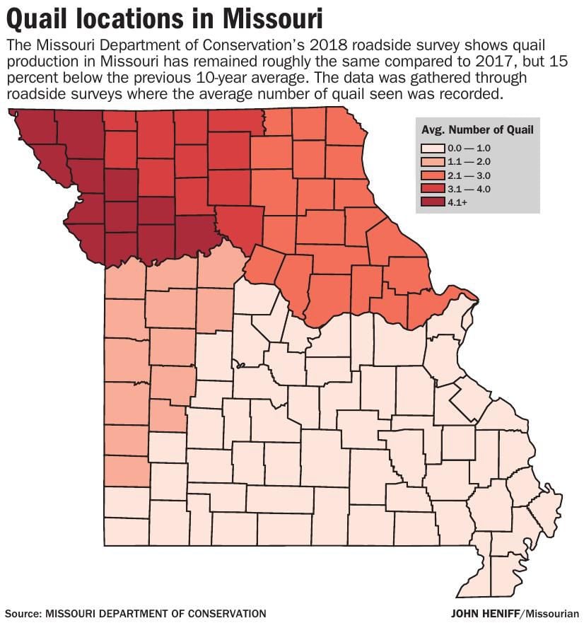 For best chance at quail hunting success, head to north and west