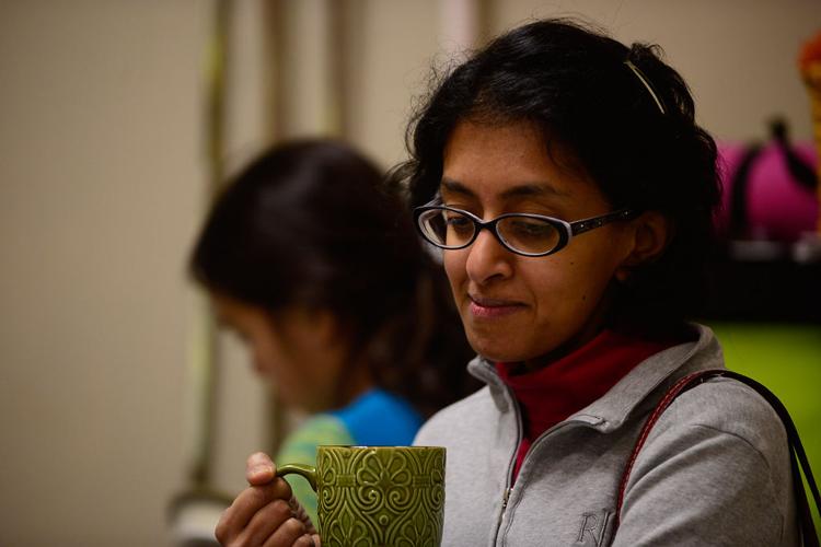 Shruti Rajan holds her tea