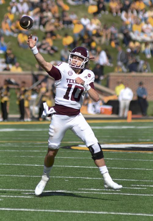 Zach Calzada throws the ball