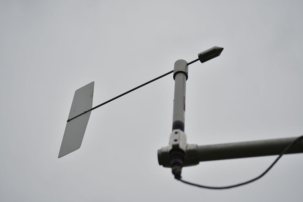 The anemometer on the weather station
